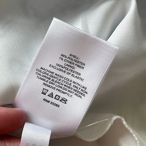 Express Off The Shoulder Top Women's L Blue Floral Balloon Sleeves Pleated - Picture 7 of 10